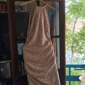 Cache rose gold cocktail dress
